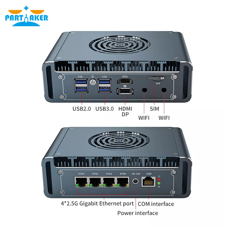 Pfsense Firewall Router 2.5G 4 I226 - Mini PC Firewall Router z procesorem