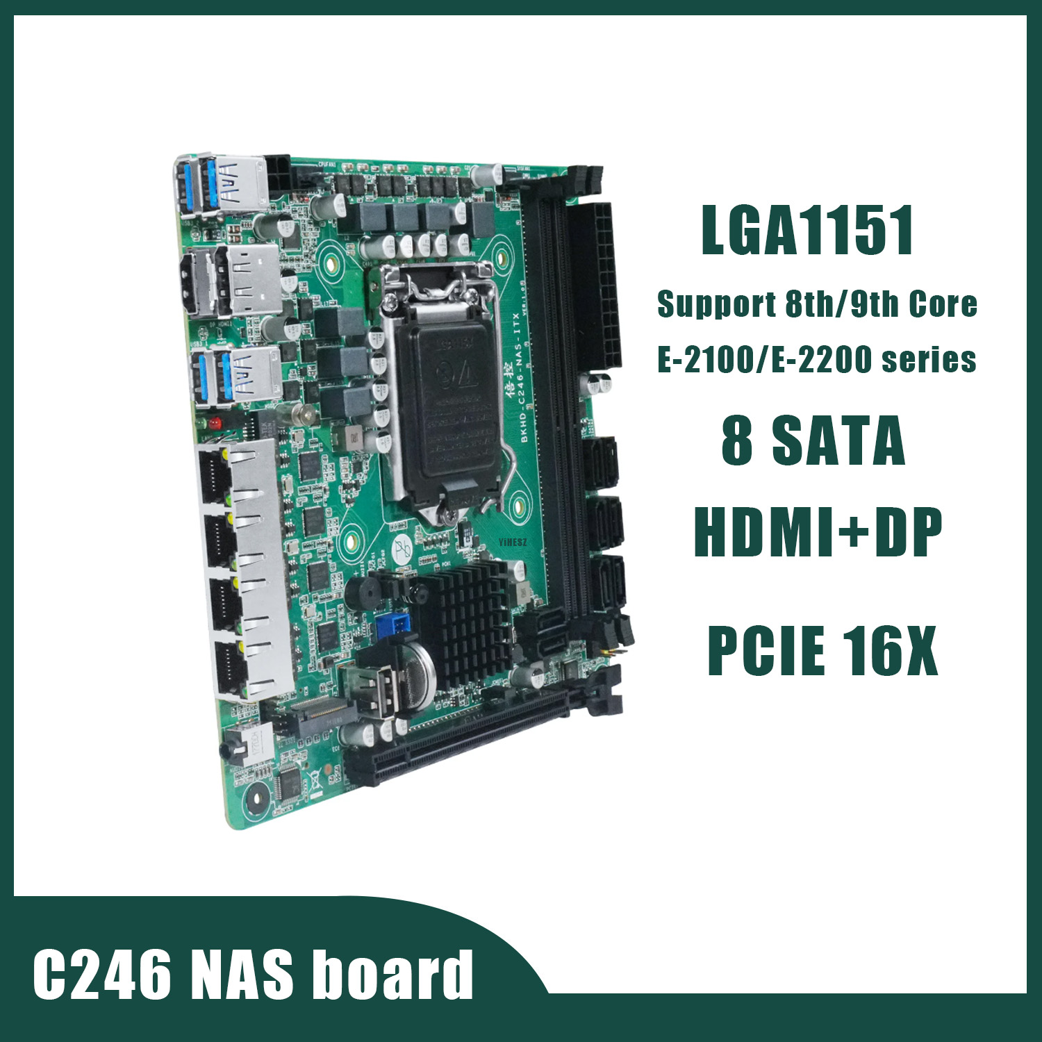 Nas Motherboard 8 Sata Mini Itx - Płyta główna C246 NAS 8 SATA