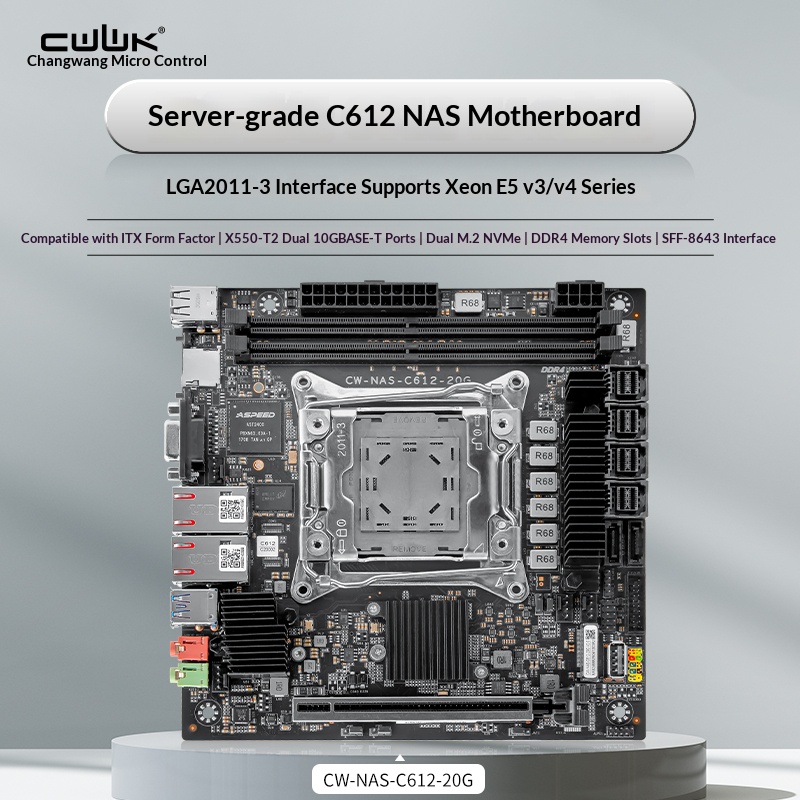Płyta główna C612 LGA 2011-3 X – Nas Motherboard 8 Sata Mini Itx recenzja i cena