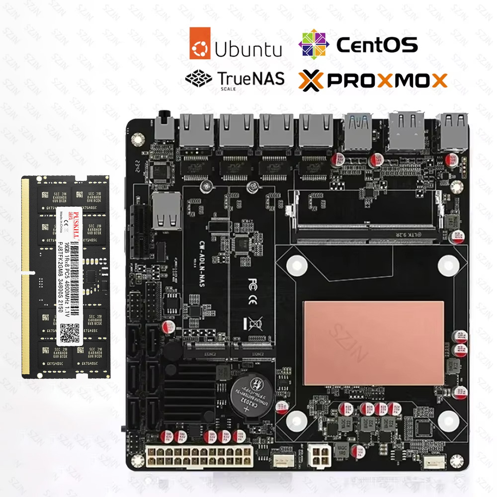 Zestaw płyty głównej ITX N150  – Nas Motherboard 8 Sata Mini Itx recenzja i cena
