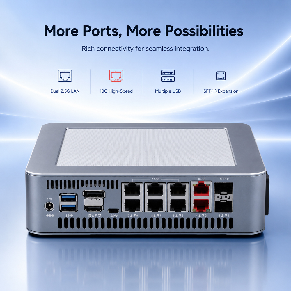Qotom Q51551ST Mini PC Intel C – Dual Lan 10G Sfp+ Mini Pc recenzja i cena