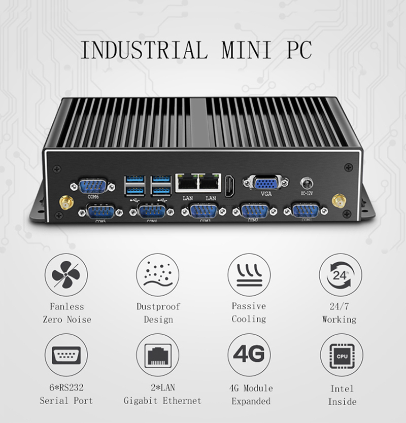 Przemysłowy Mini PC Bez Wentyl – Fanless Industrial Pc Rs485 Core I7 recenzja i cena