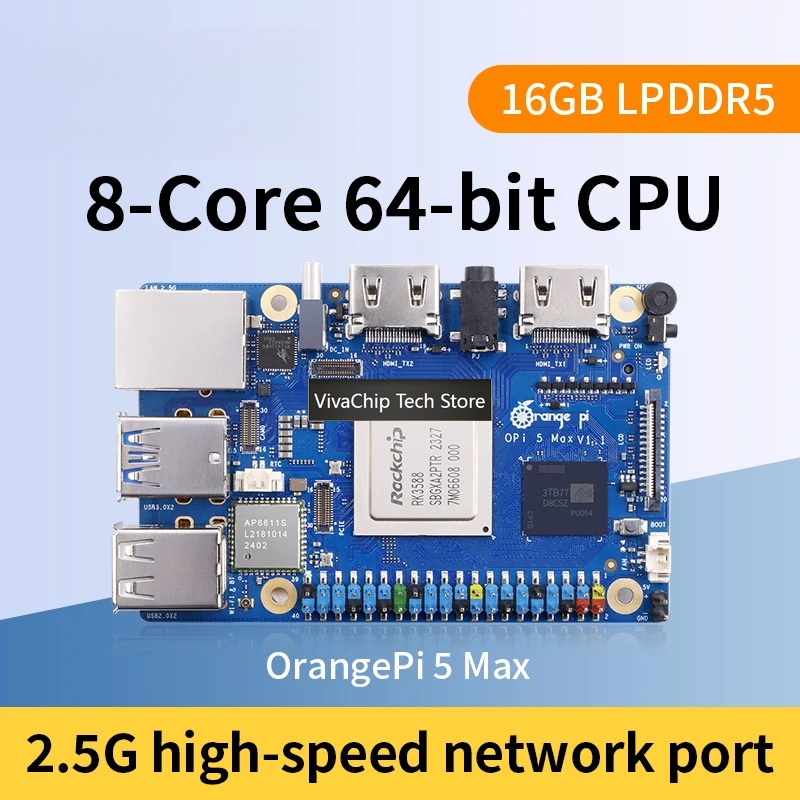 VivaChip TechOrange Pi 5 Max 1 – Rockchip Rk3588 Development Board recenzja i cena